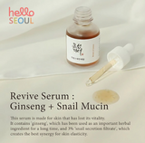 Beauty of Joseon Revive Serum : Ginseng + Snail Mucin 30ml