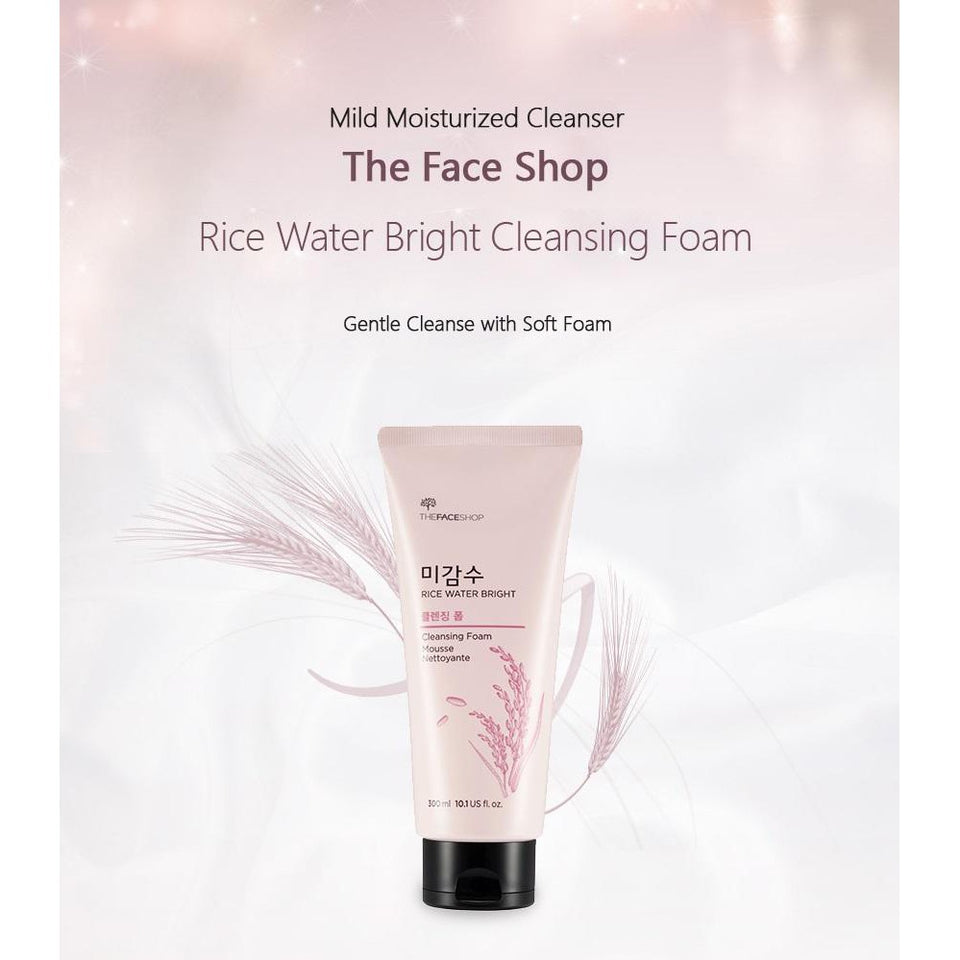 The Face Shop Rice Water Bright Foaming Cleanser 100ml/150ml/300ml