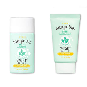 Etude Sunprise Mild Watery Light/Mild Airy Finish SPF50+/PA++++ (2 Options)
