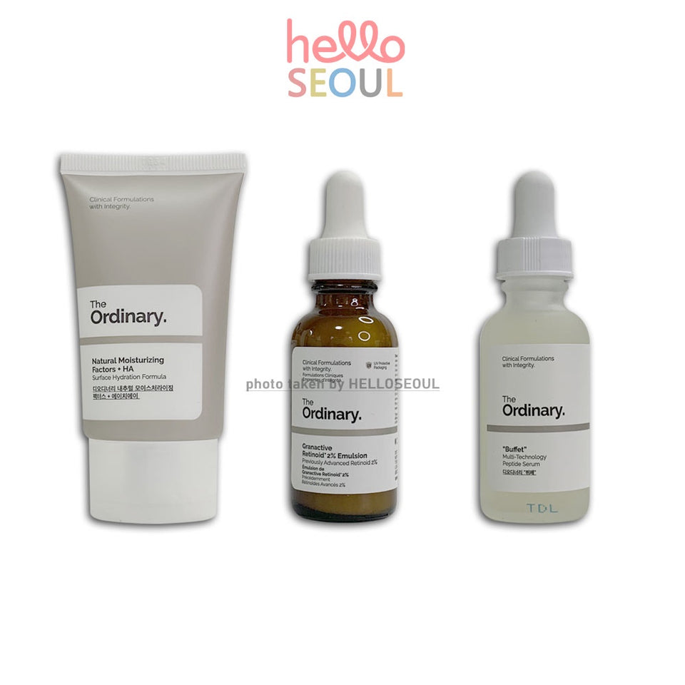 The Ordinary No - Brainer Set 3 Items (Granactive Retinoid 2%/buffet/NMF +HA)