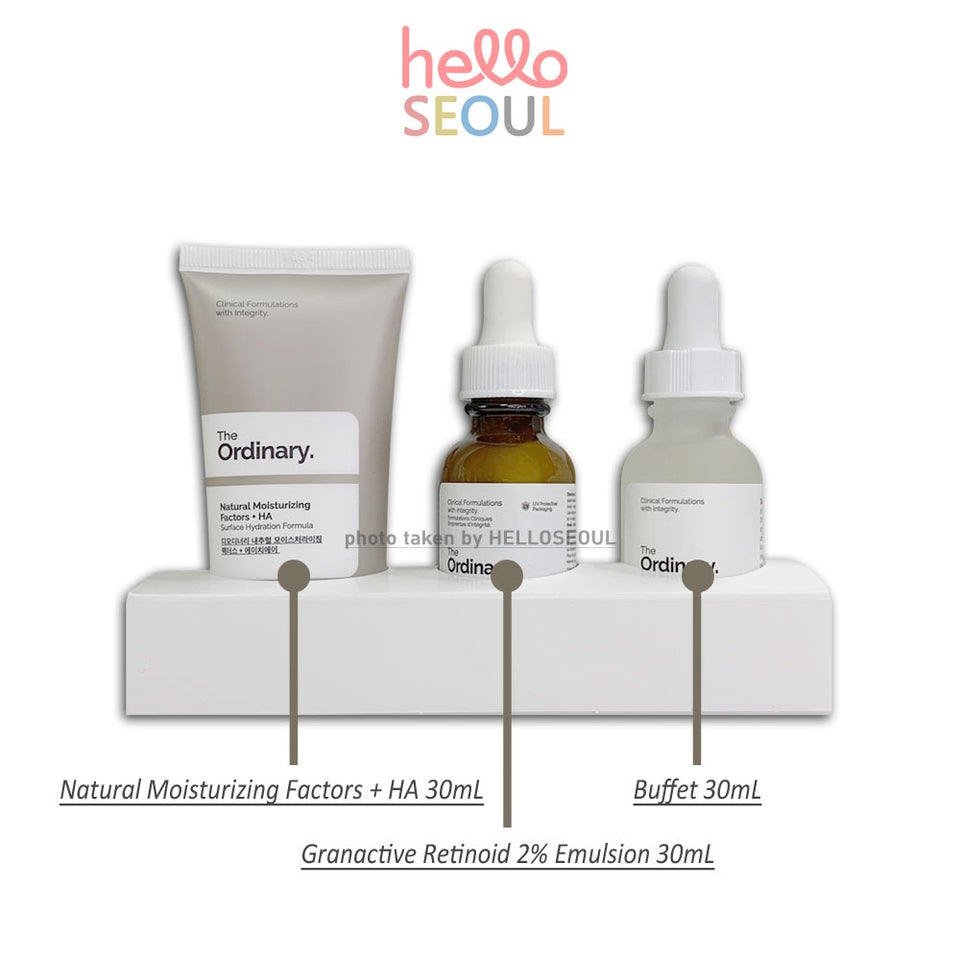 The Ordinary No - Brainer Set 3 Items (Granactive Retinoid 2%/buffet/NMF +HA)