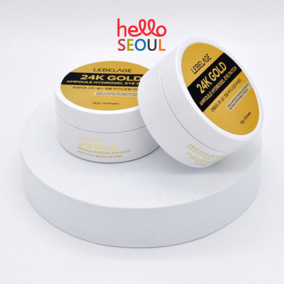 LEBELAGE Dr. 24k Gold Hydrogel & 24k Gold Ampoule Hydrogel Eye Patch 60 sheet/90g (2 Options)