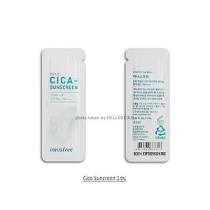 Innisfree Mild Cica Sunscreen Tone-up SPF50+ PA++++ [1ml sample trial]