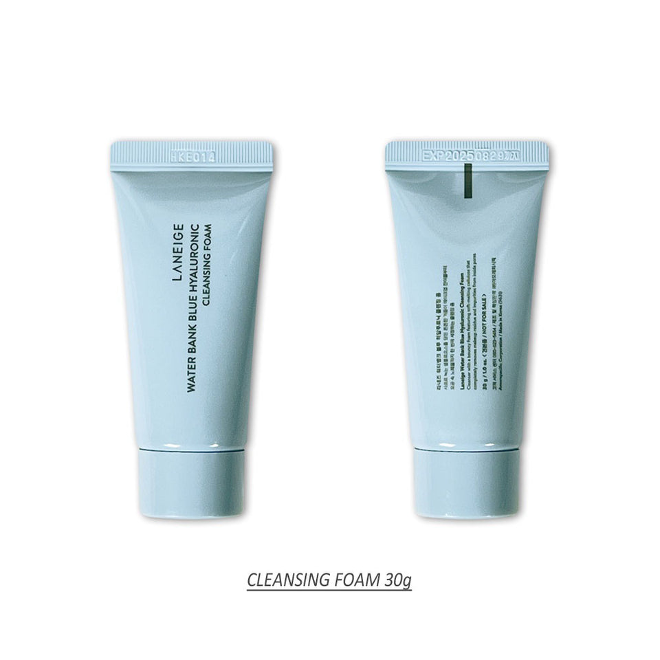 Laneige Water Bank Blue Hyaluronic Cleansing Foam I Cleansing Oil l Cream Samples
