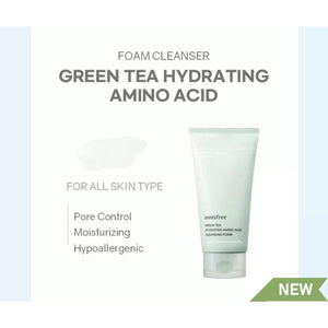 Innisfree Green Tea Hydrating Amino Acid Cleansing Foam 150g [Renewed]